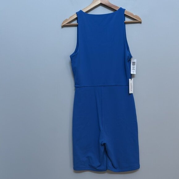 Aritzia Babaton Sapphire Blue Contour VNeck Sleeveless Romper Size M NWT - Picture 10 of 10